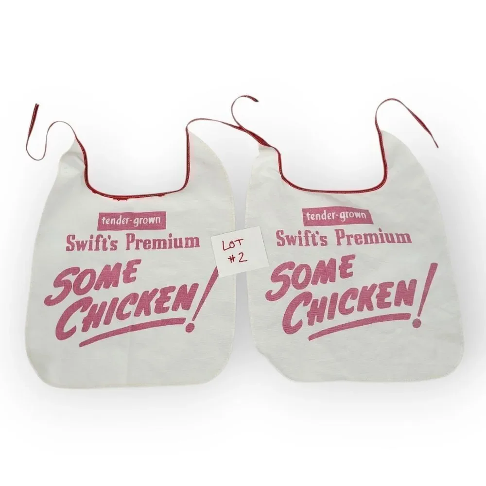 Swift's Premium Chicken Bibs Lot #2 Vintage Advertising